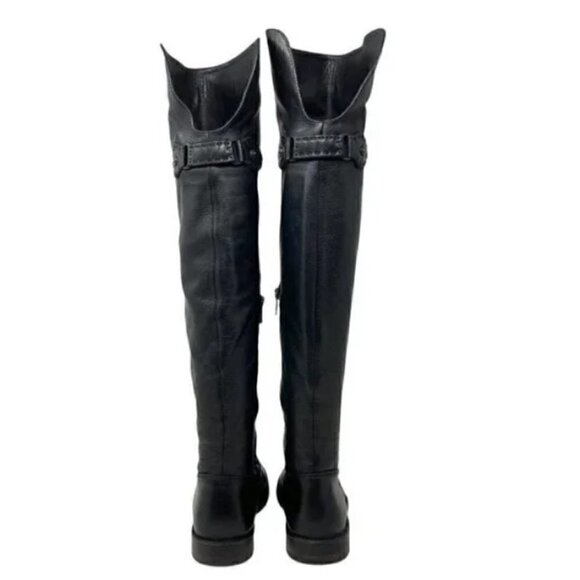 Frye Shirley Over-The-Knee Black Leather Riding Boots - Size 6.5 - Picture 10 of 14